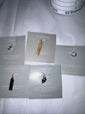 Origami Owl CORE 925 Sterling Silver Charm Lot of 5 Prism Dream Big Let It Go